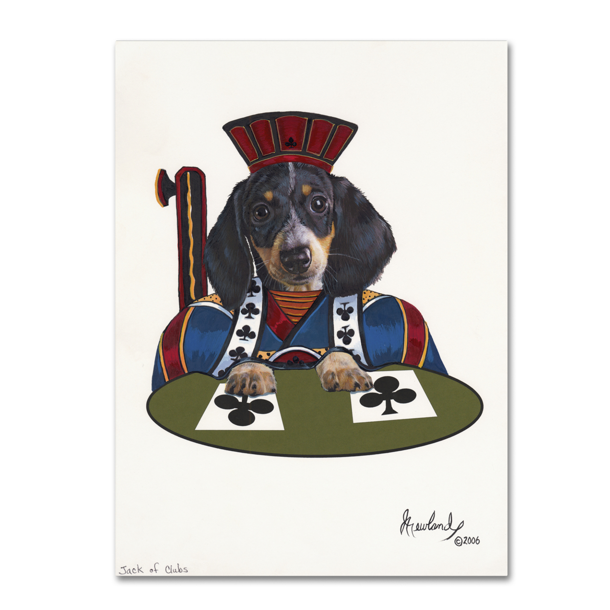 Jenny Newland 'Jack Of Clubs' Canvas Wall Art 35 X 47 Inches