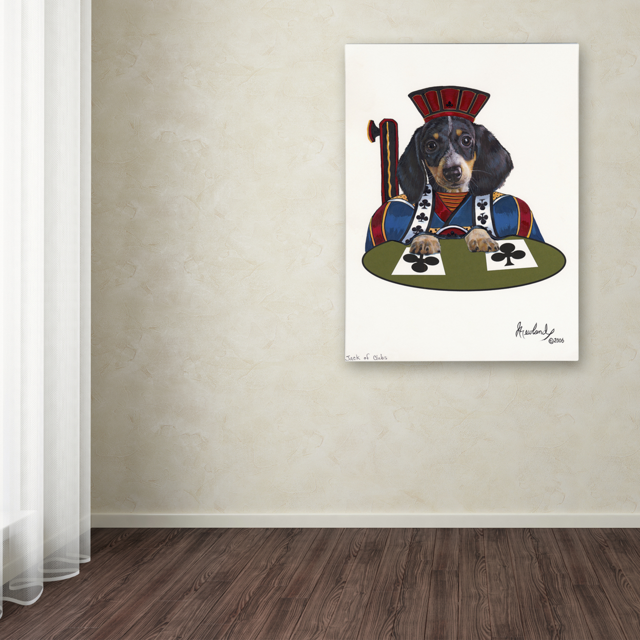 Jenny Newland 'Jack Of Clubs' Canvas Wall Art 35 X 47 Inches