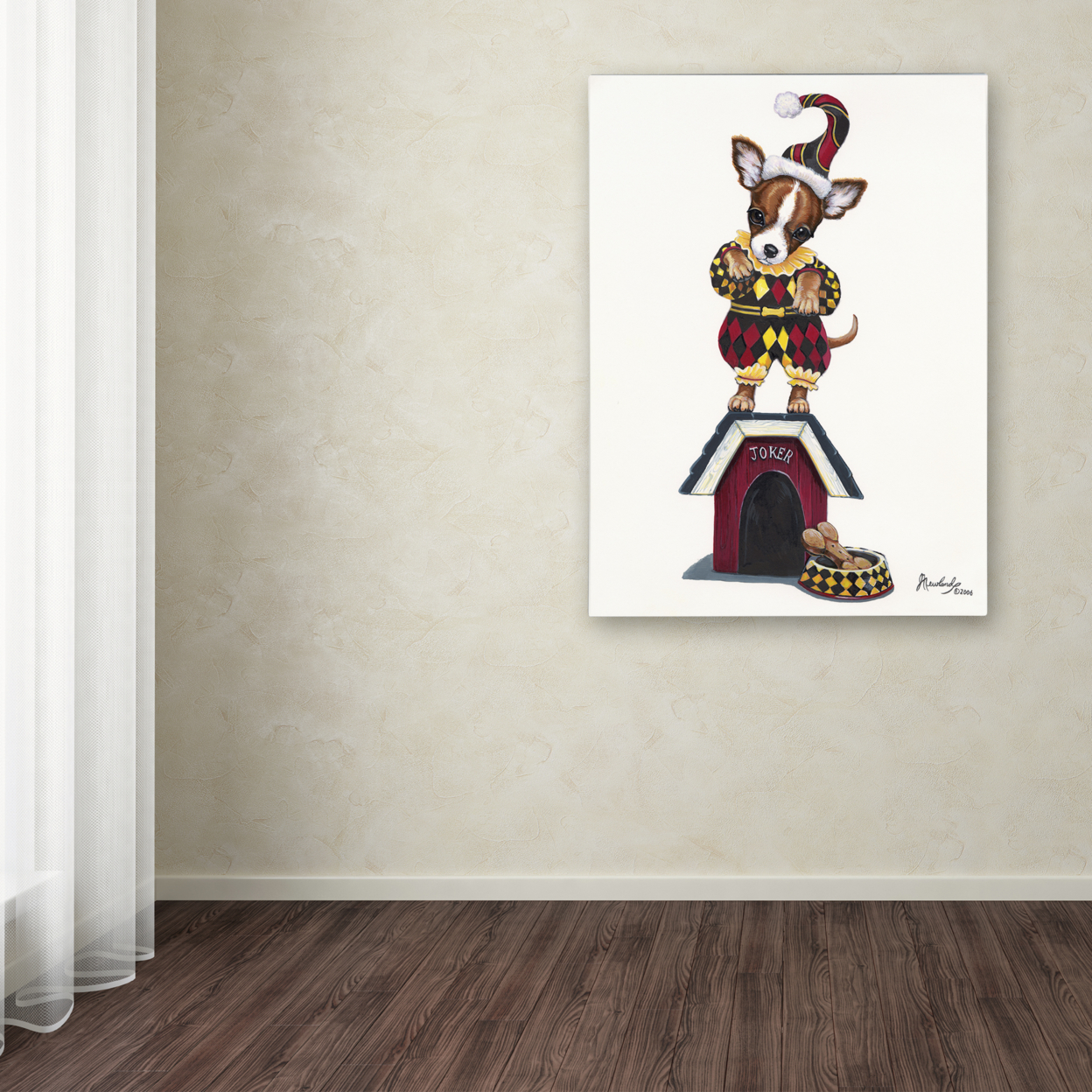 Jenny Newland 'Joker 1' Canvas Wall Art 35 X 47 Inches