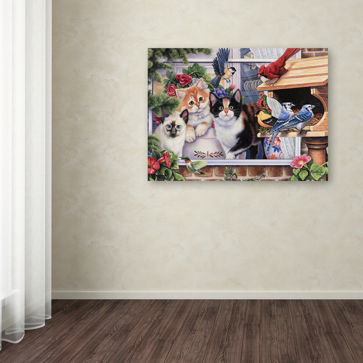 Jenny Newland 'Springtime Wonders' Canvas Wall Art 35 X 47 Inches