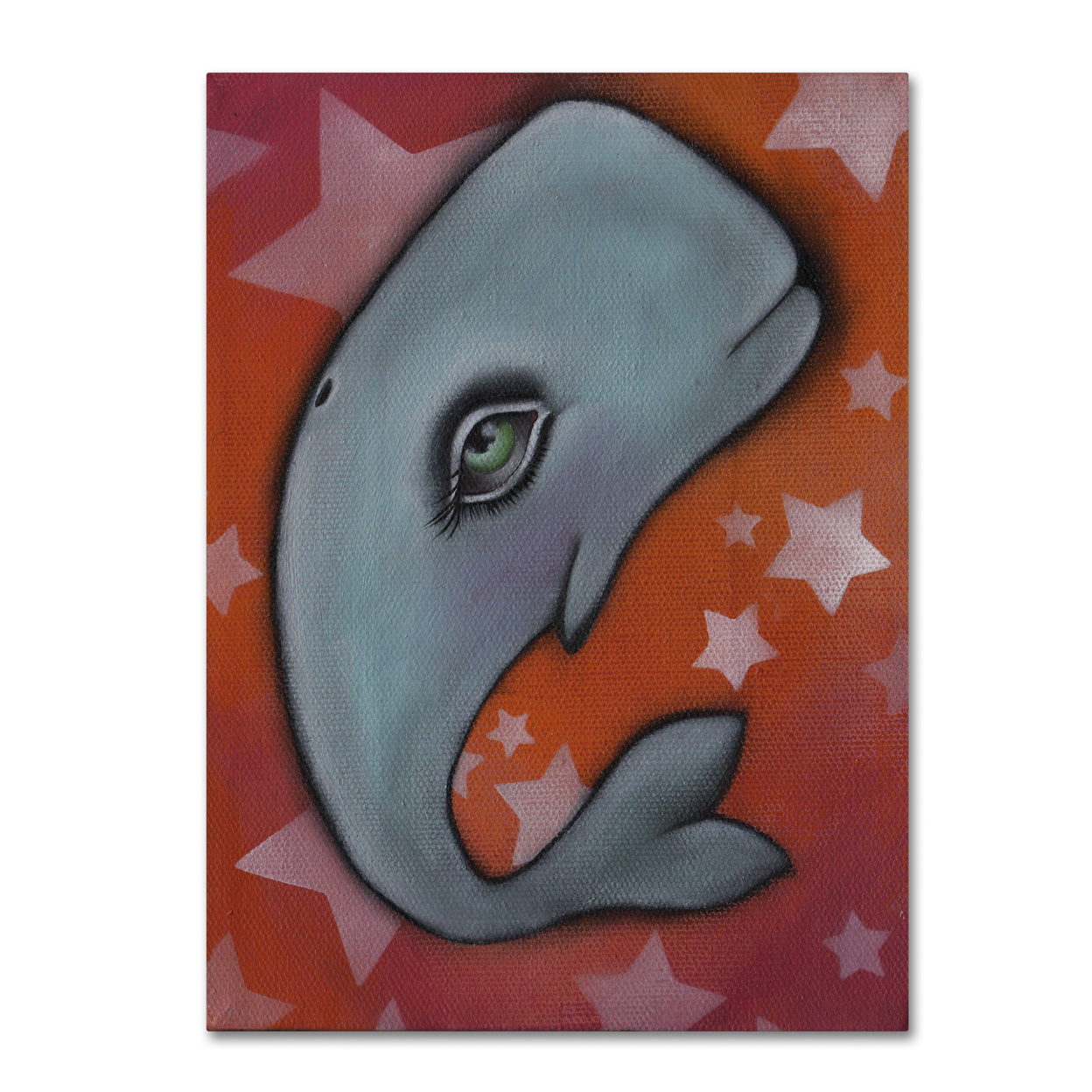 Abril Andrade 'Whale' Canvas Wall Art 35 X 47 Inches