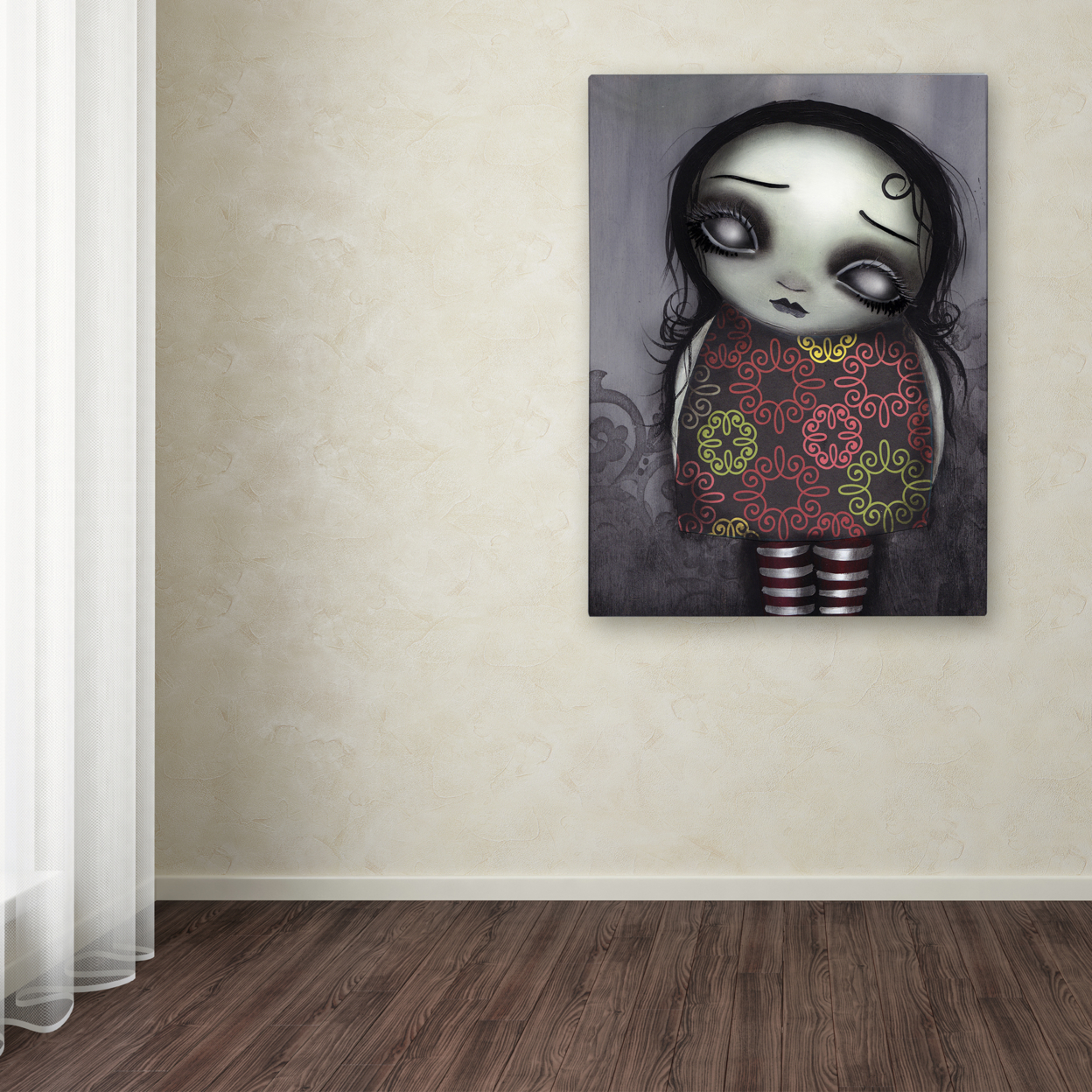 Abril Andrade 'Zombie Girl' Canvas Wall Art 35 X 47 Inches