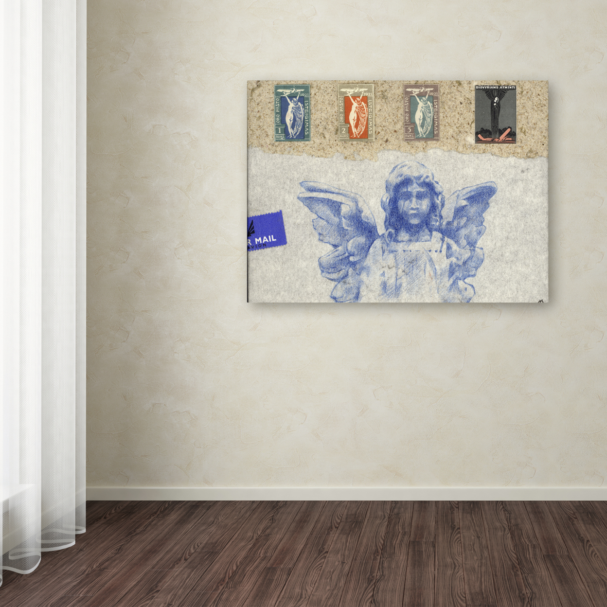Nick Bantock 'Blue Angel' Canvas Wall Art 35 X 47 Inches