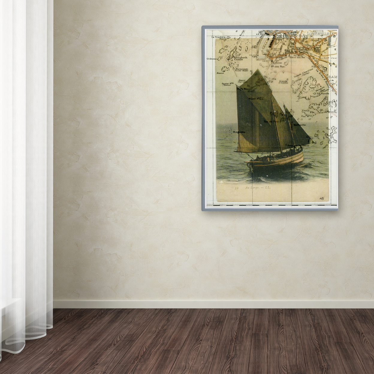 Nick Bantock 'Jersey Sailboat' Canvas Wall Art 35 X 47 Inches