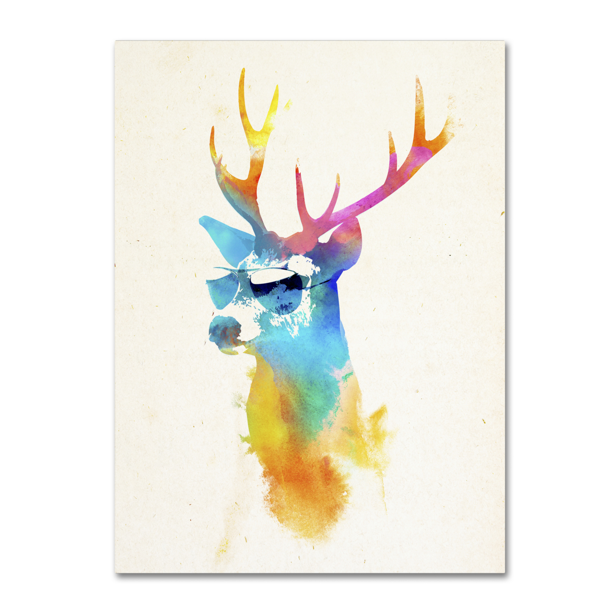 Robert Farkas 'Sunny Stag' Canvas Wall Art 35 X 47 Inches