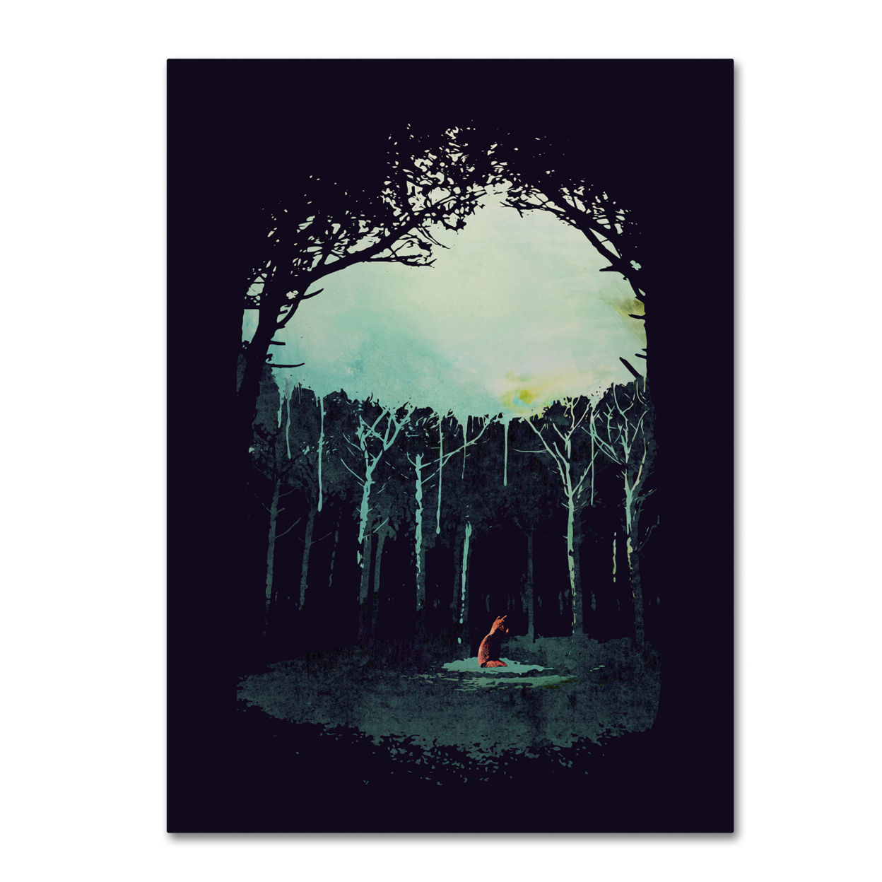 Robert Farkas 'Deep In The Forest' Canvas Wall Art 35 X 47 Inches