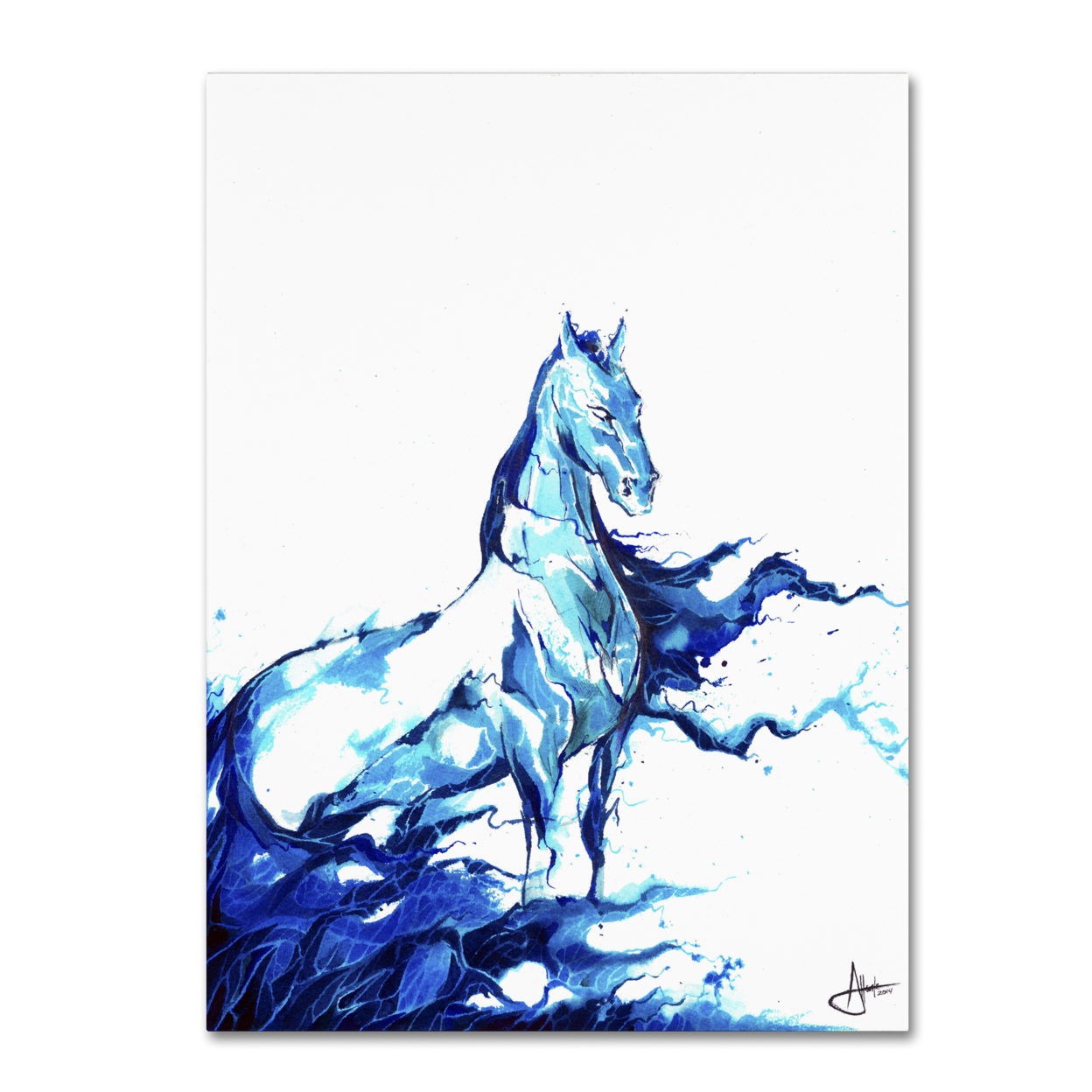 Marc Allante 'Poseidon' Canvas Wall Art 35 X 47 Inches