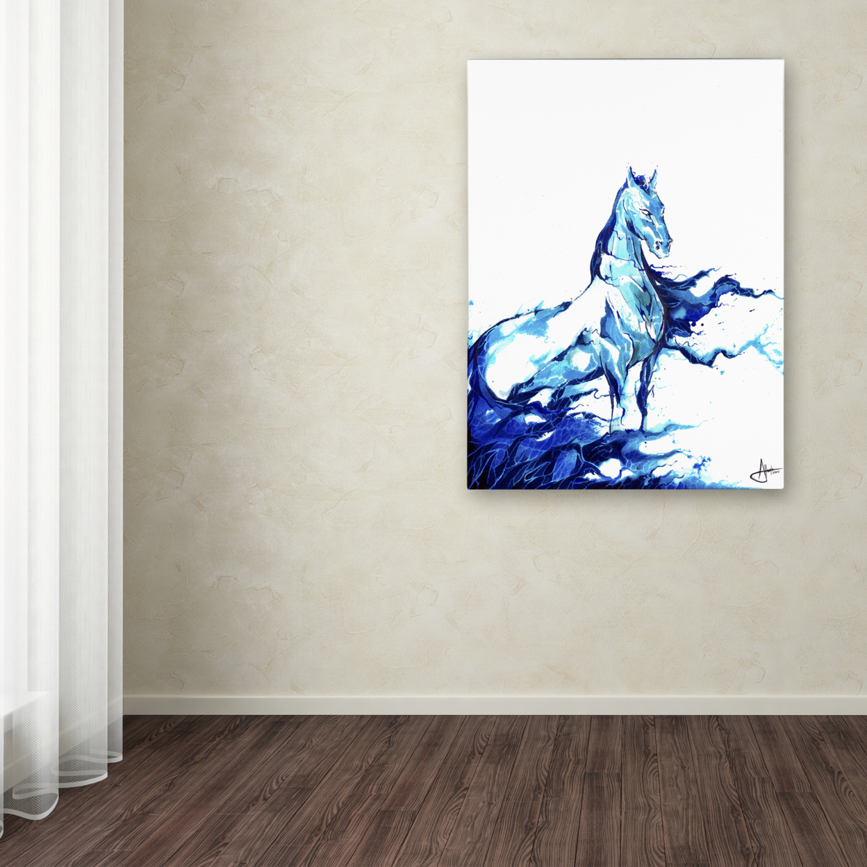 Marc Allante 'Poseidon' Canvas Wall Art 35 X 47 Inches