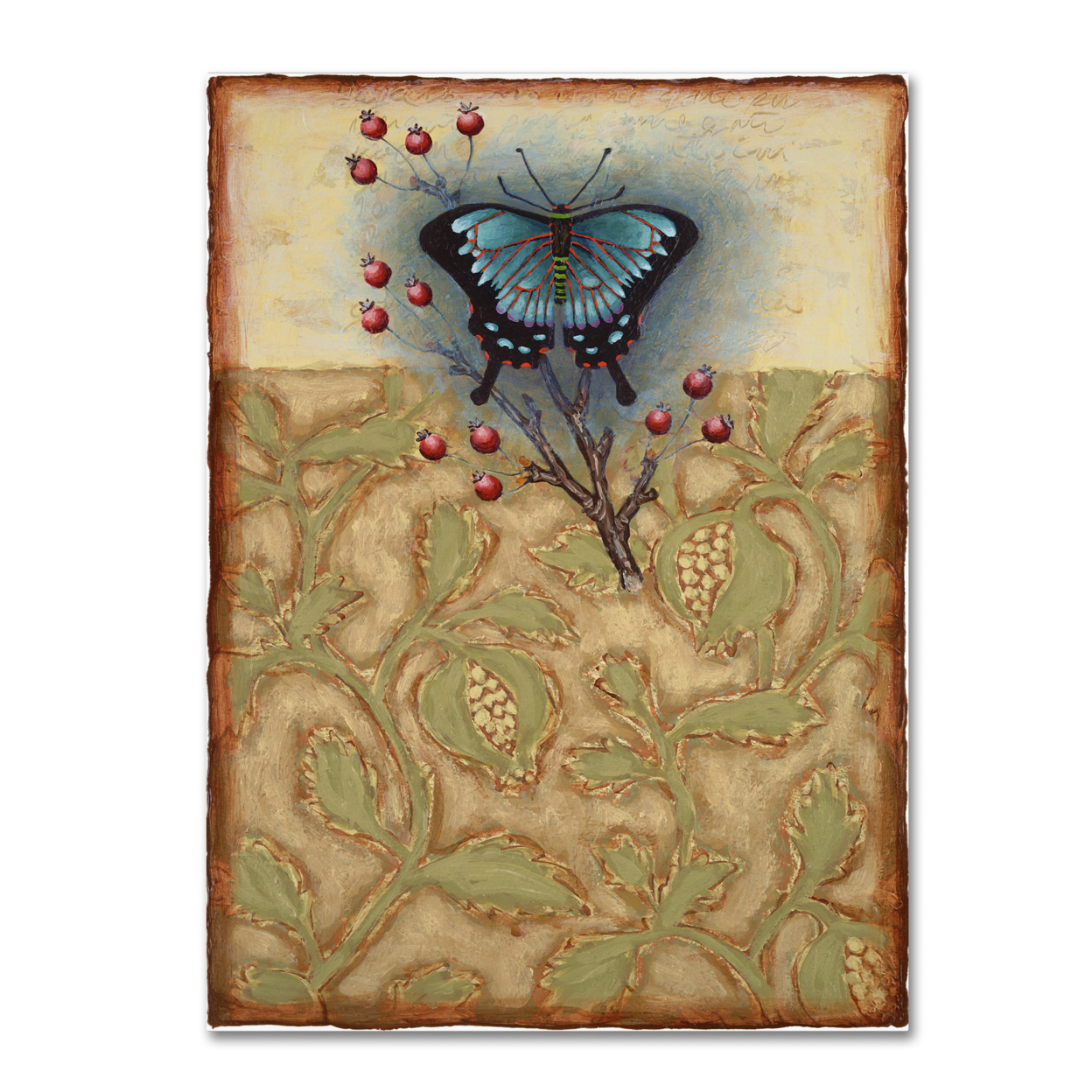 Rachel Paxton 'Salt Meadow Butterfly' Canvas Wall Art 35 X 47 Inches