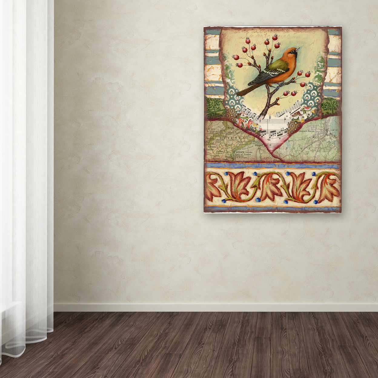 Rachel Paxton 'Tisbury Bird' Canvas Wall Art 35 X 47 Inches