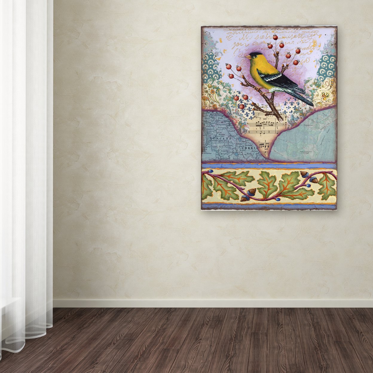 Rachel Paxton 'LC Goldfinch' Canvas Wall Art 35 X 47 Inches