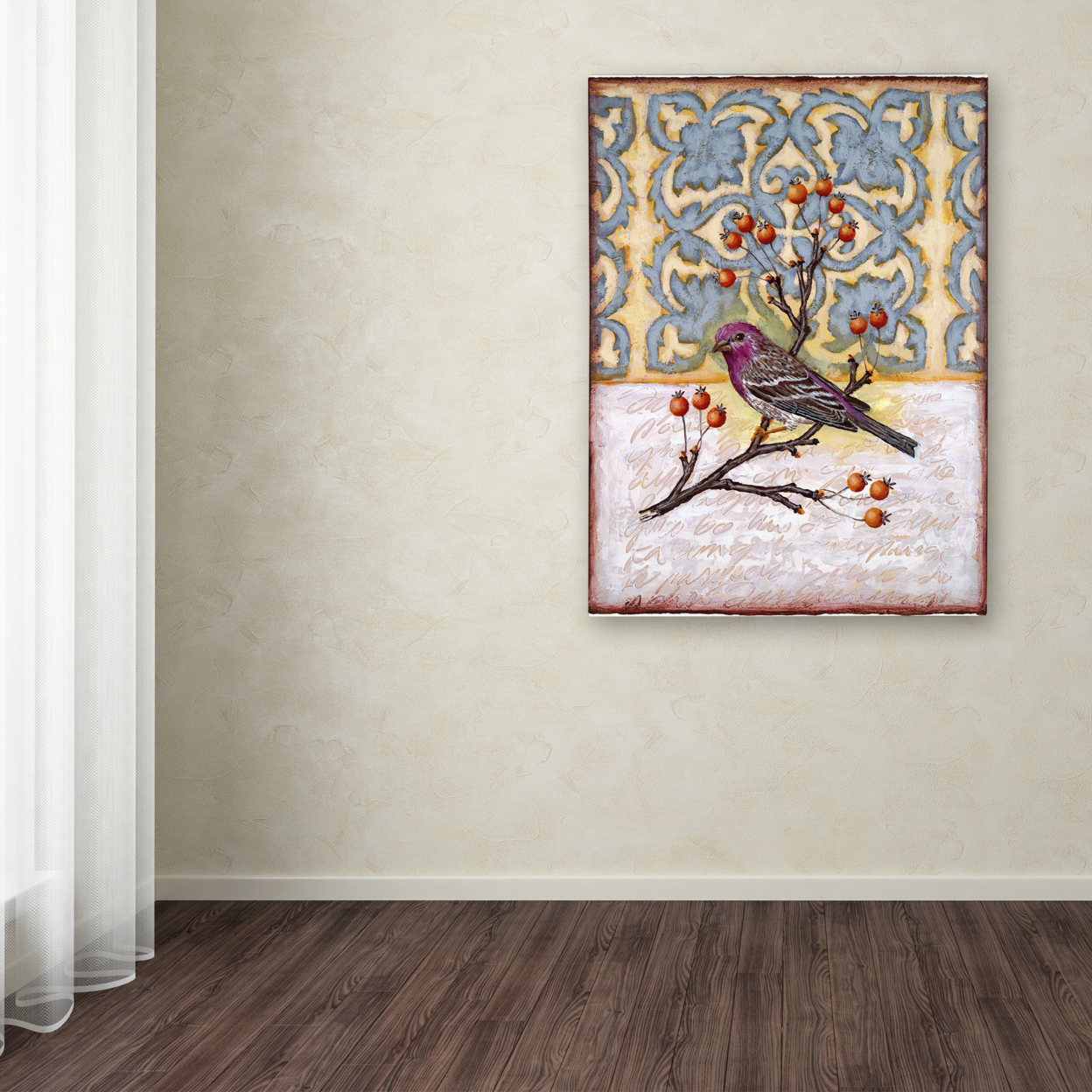 Rachel Paxton 'Chilmark Finch' Canvas Wall Art 35 X 47 Inches