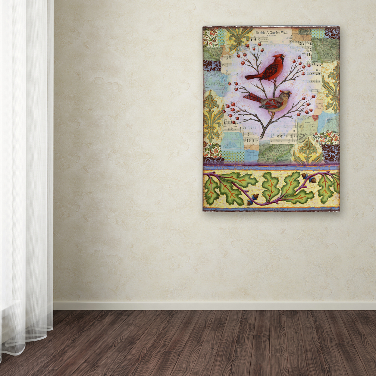 Rachel Paxton 'Garden Wall' Canvas Wall Art 35 X 47 Inches