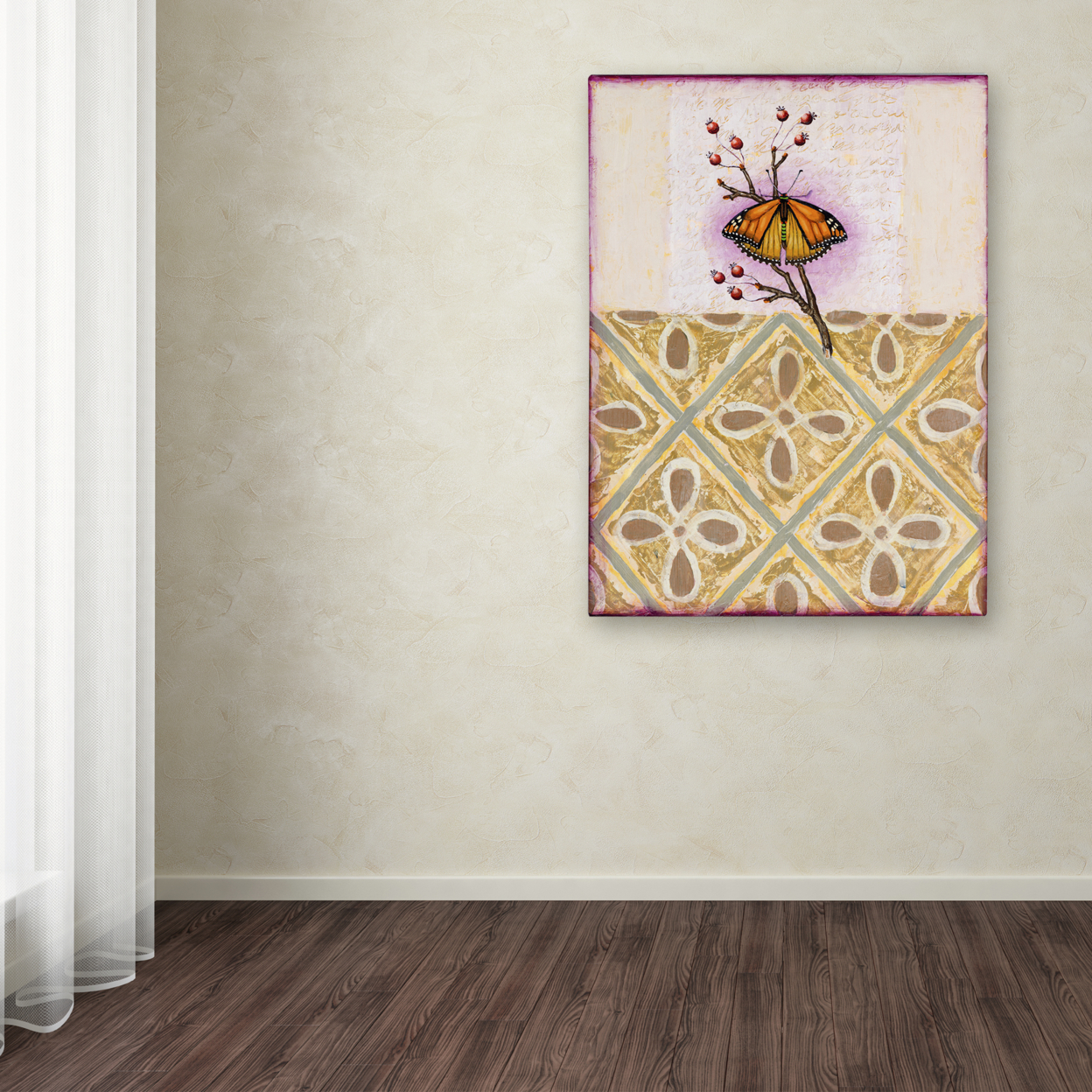 Rachel Paxton 'Cobbs Point Butterfly' Canvas Wall Art 35 X 47 Inches