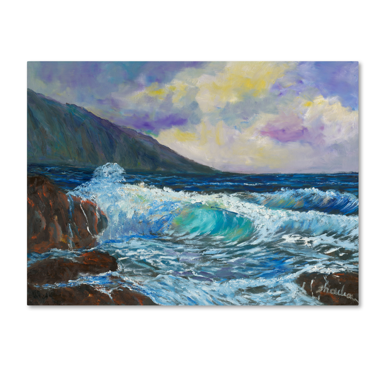 Manor Shadian 'Maui's Enchanting Seas' Canvas Wall Art 35 X 47 Inches