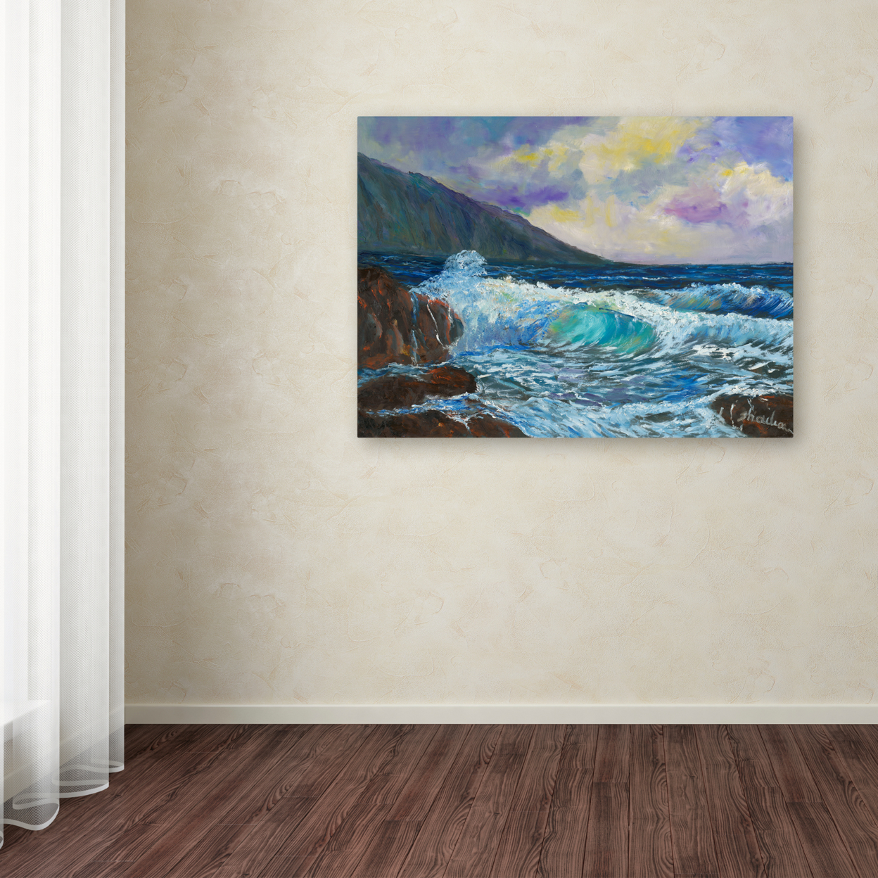 Manor Shadian 'Maui's Enchanting Seas' Canvas Wall Art 35 X 47 Inches