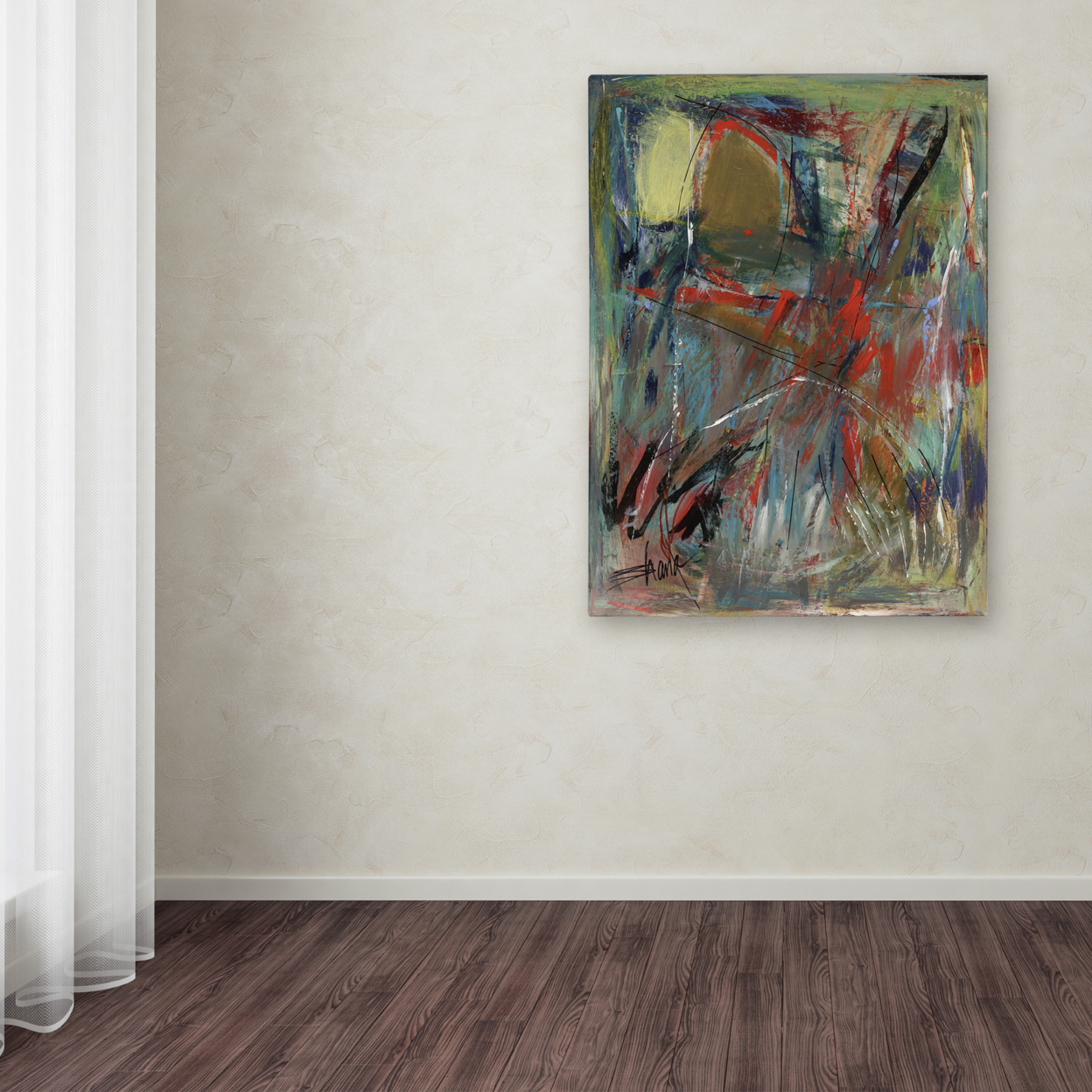 Shana Doumingez 'Ringing The Bell' Canvas Wall Art 35 X 47 Inches