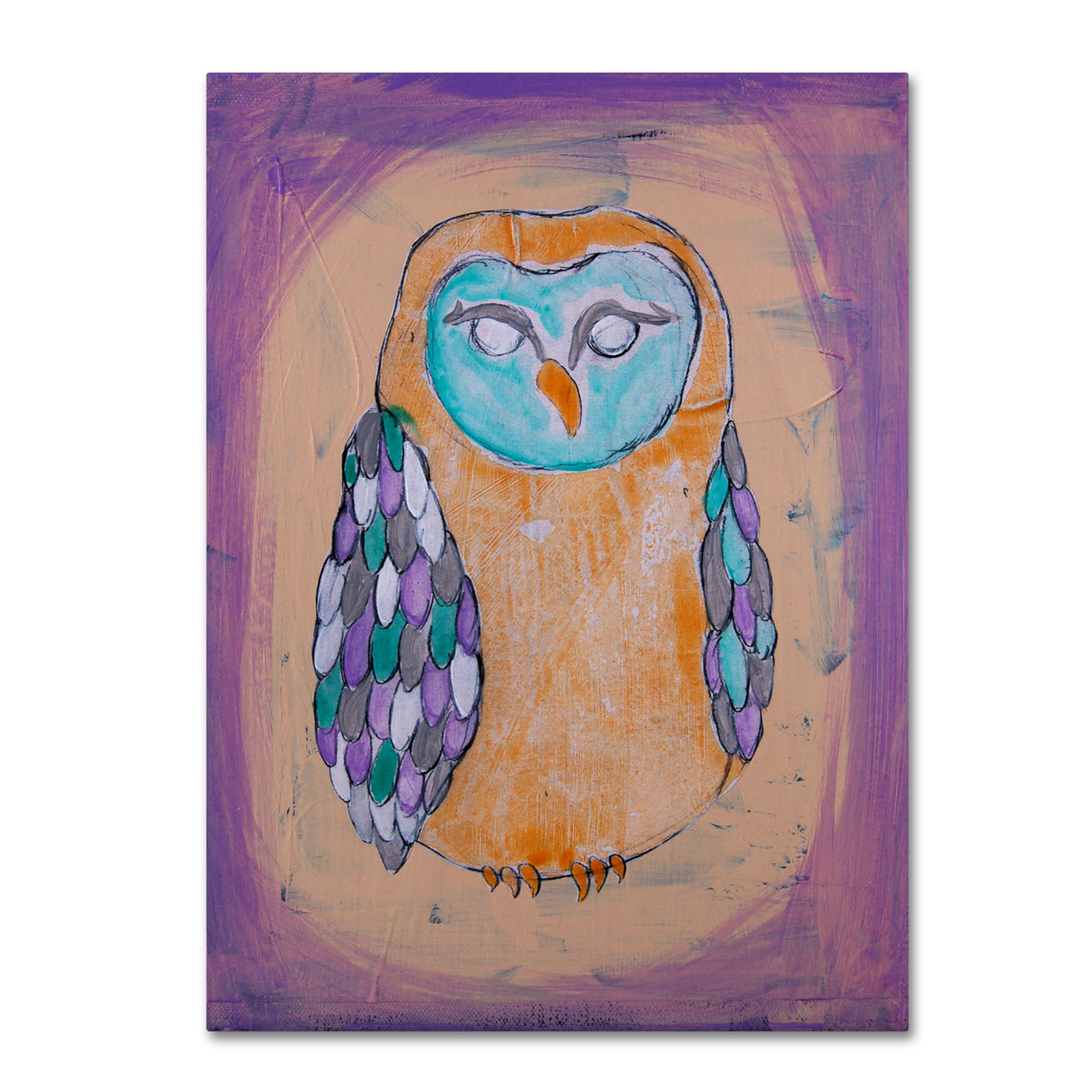 Nicole Dietz 'Owl I' Canvas Wall Art 35 X 47 Inches