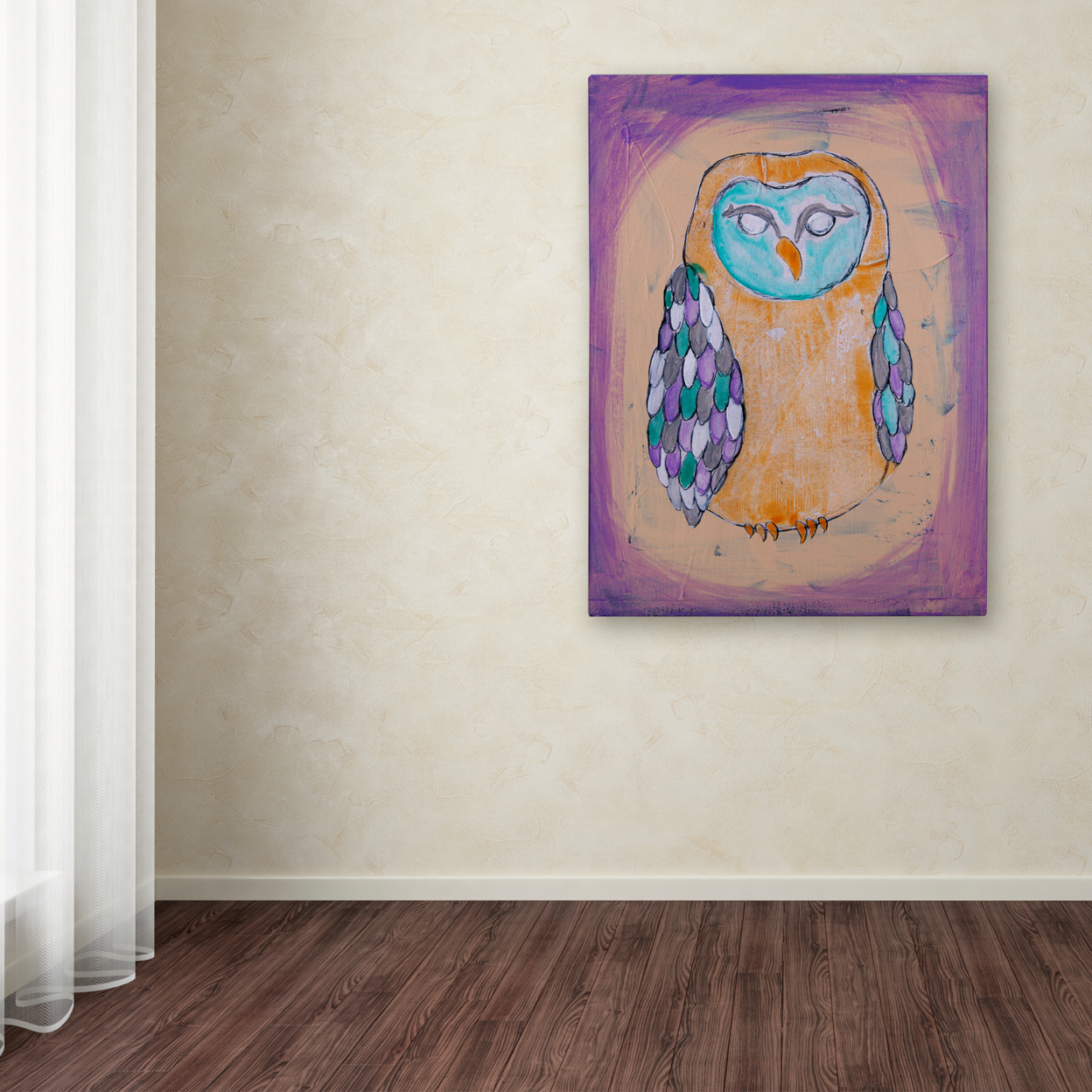 Nicole Dietz 'Owl I' Canvas Wall Art 35 X 47 Inches