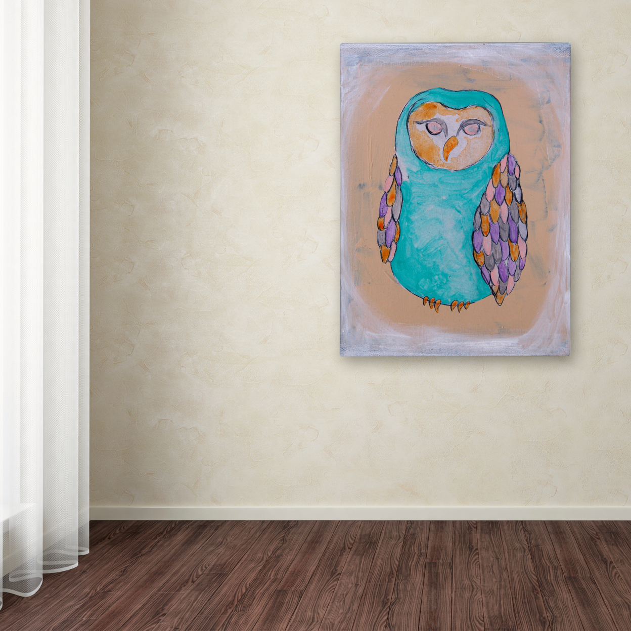 Nicole Dietz 'Owl II' Canvas Wall Art 35 X 47 Inches