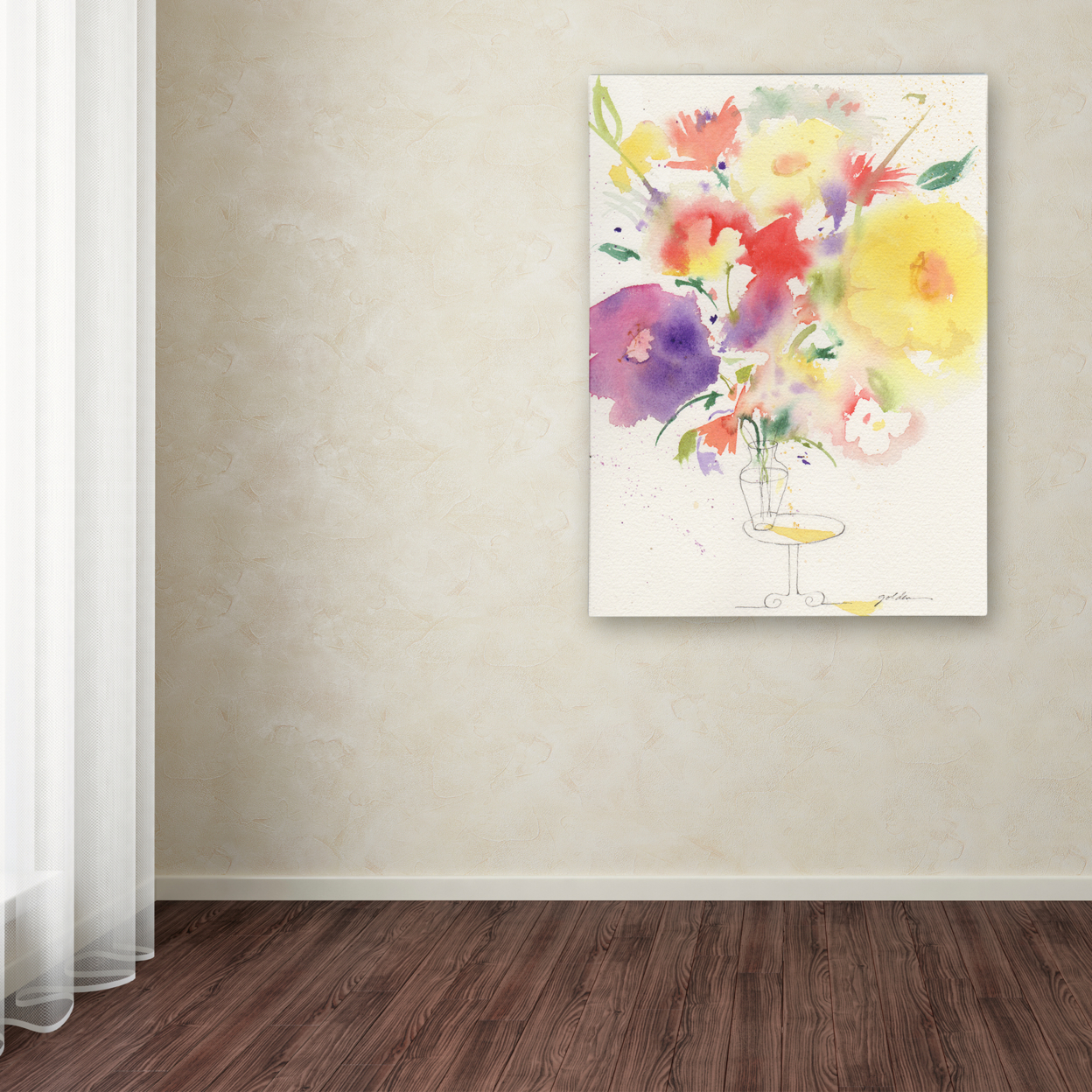 Sheila Golden 'Holiday Bouquet' Canvas Wall Art 35 X 47 Inches