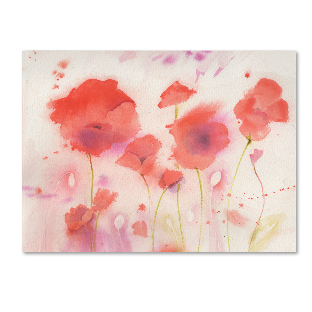 Sheila Golden 'Poppy Memory' Canvas Wall Art 35 X 47 Inches