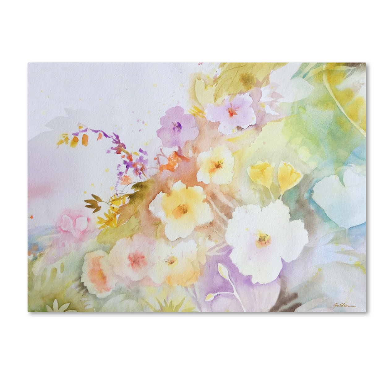 Sheila Golden 'Garden Magic' Canvas Wall Art 35 X 47 Inches