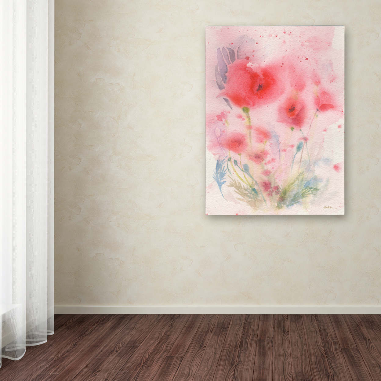 Sheila Golden 'Pink Reverie' Canvas Wall Art 35 X 47 Inches