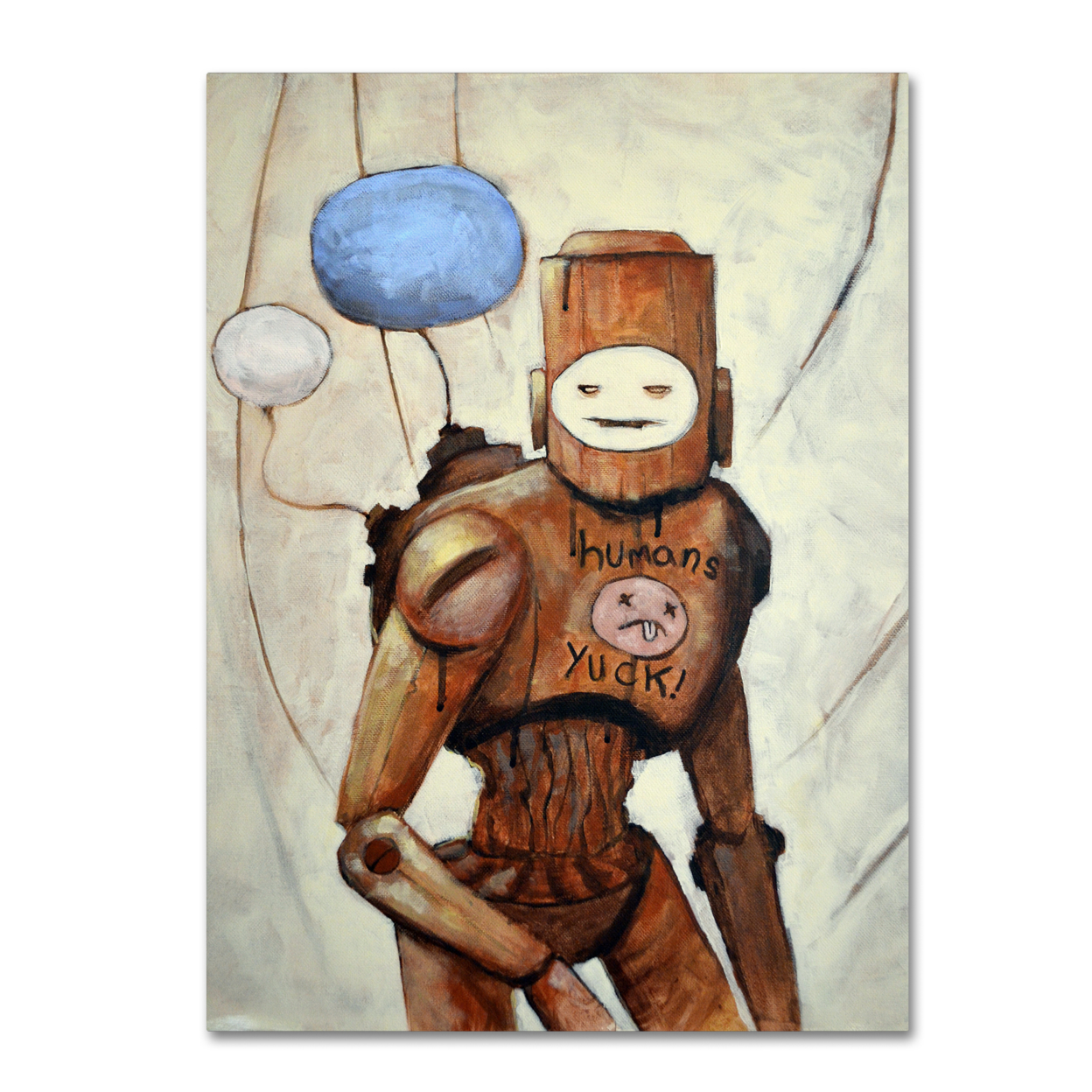 Craig Snodgrass 'Humans Yuck!' Canvas Wall Art 35 X 47 Inches