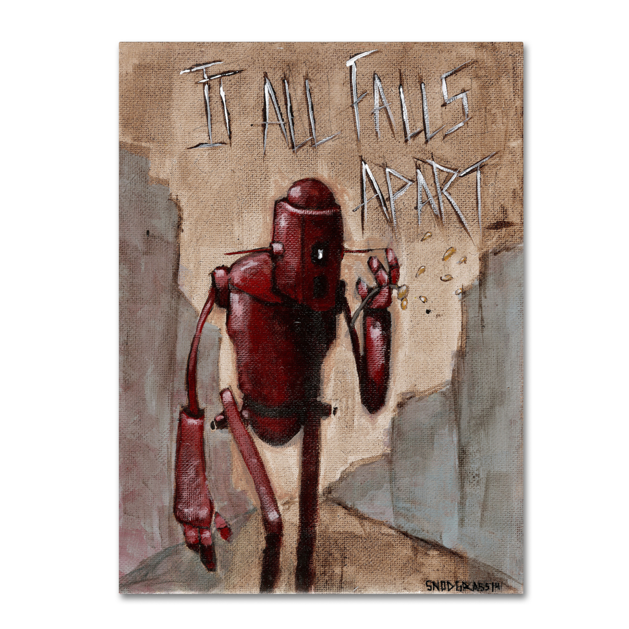 Craig Snodgrass 'It All Falls Apart' Canvas Wall Art 35 X 47 Inches