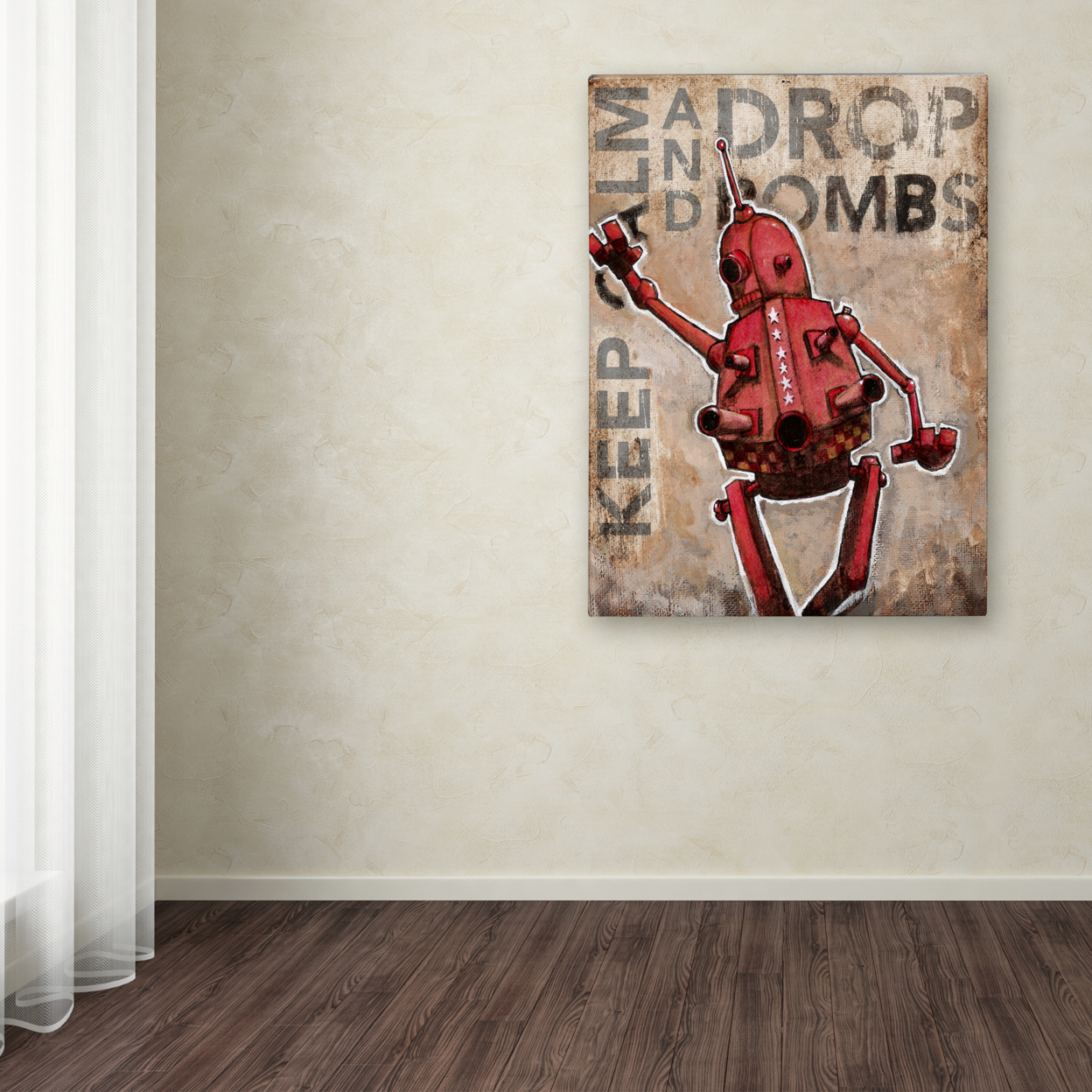 Craig Snodgrass 'Keep Calm And Drop Bombs' Canvas Wall Art 35 X 47 Inches