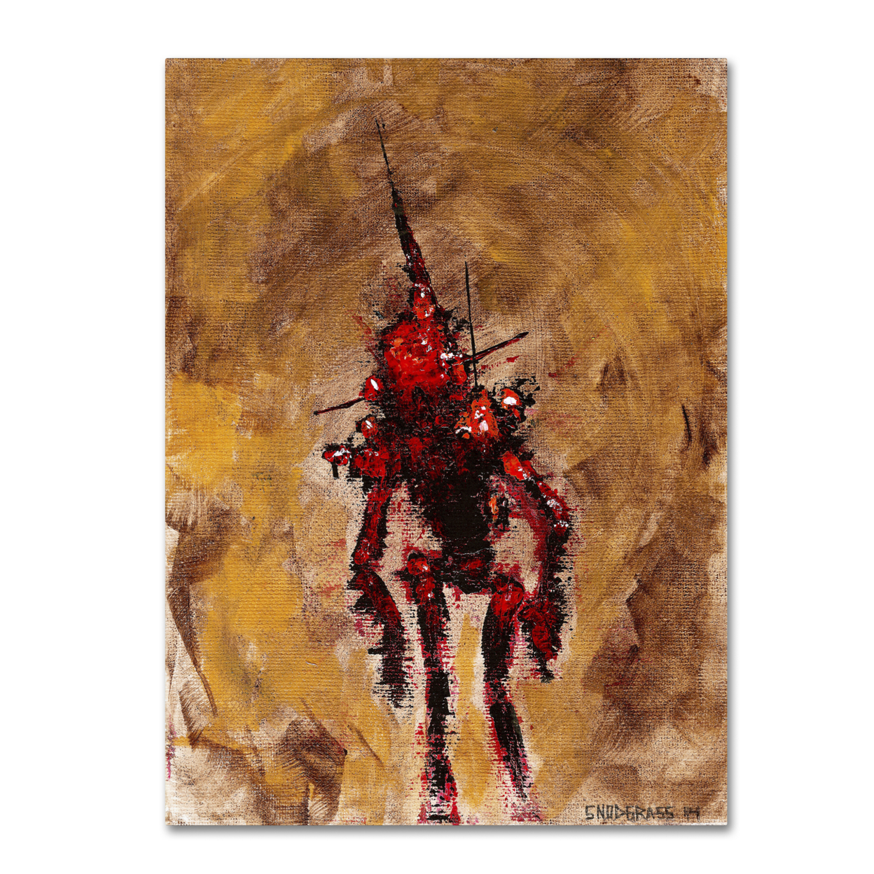 Craig Snodgrass 'Disconnect Red' Canvas Wall Art 35 X 47 Inches
