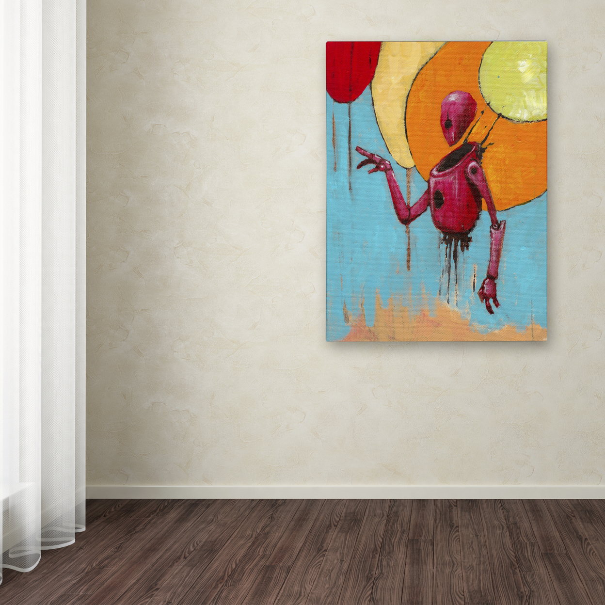 Craig Snodgrass 'Red Junk Robot' Canvas Wall Art 35 X 47 Inches