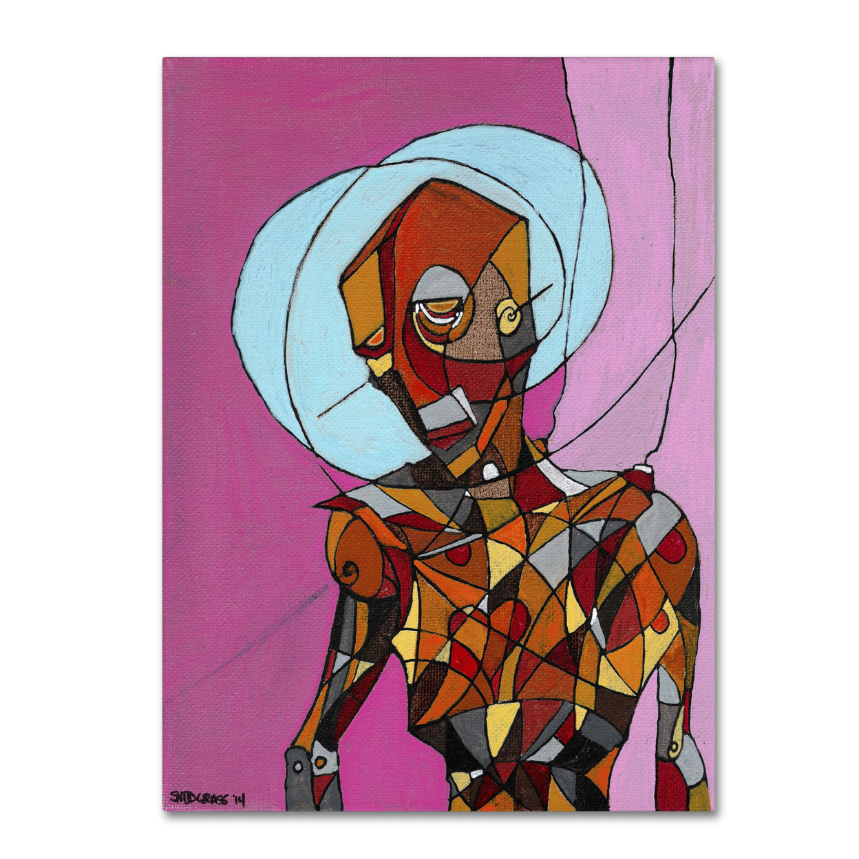 Craig Snodgrass 'Segmented Man I' Canvas Wall Art 35 X 47 Inches