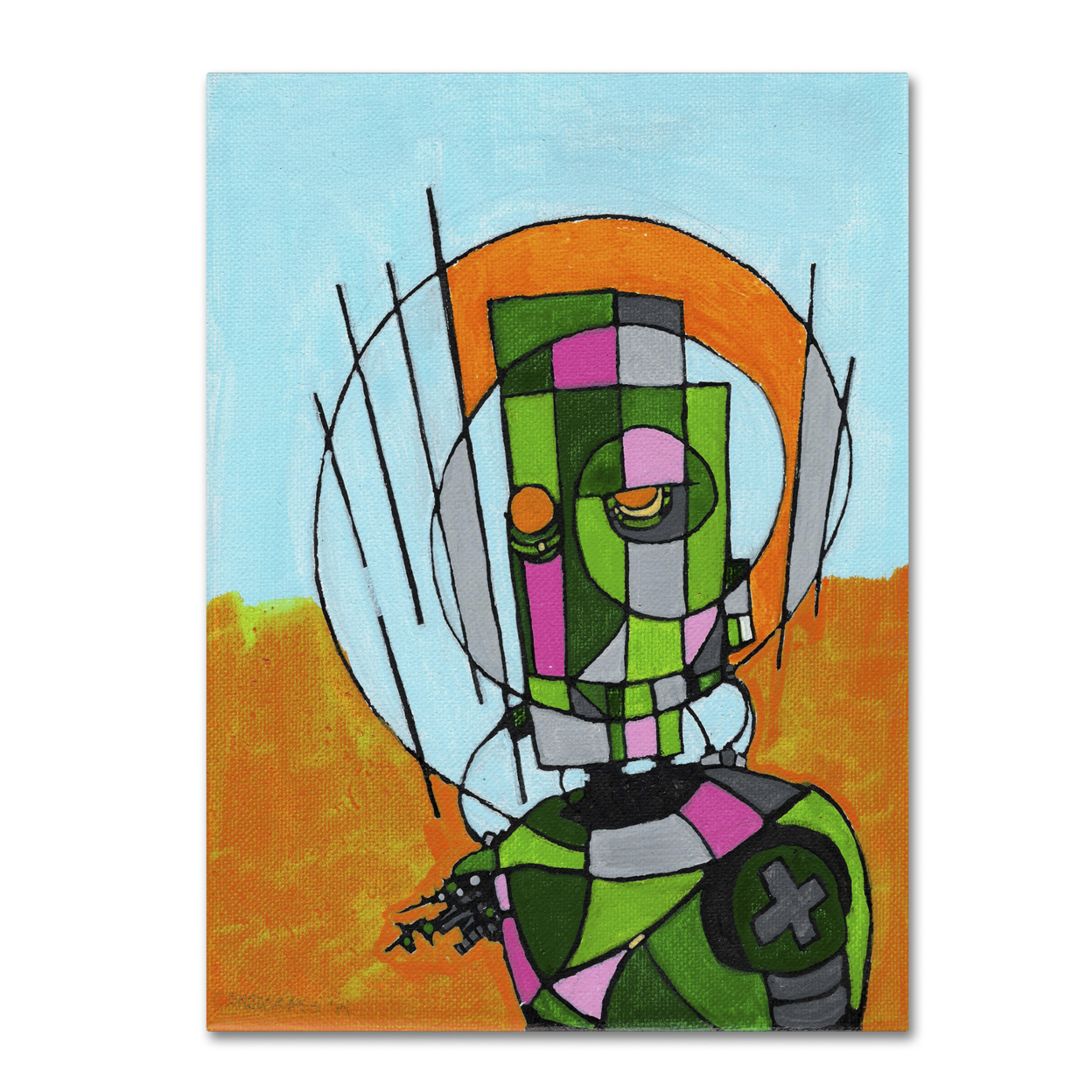 Craig Snodgrass 'Segmented Man II' Canvas Wall Art 35 X 47 Inches