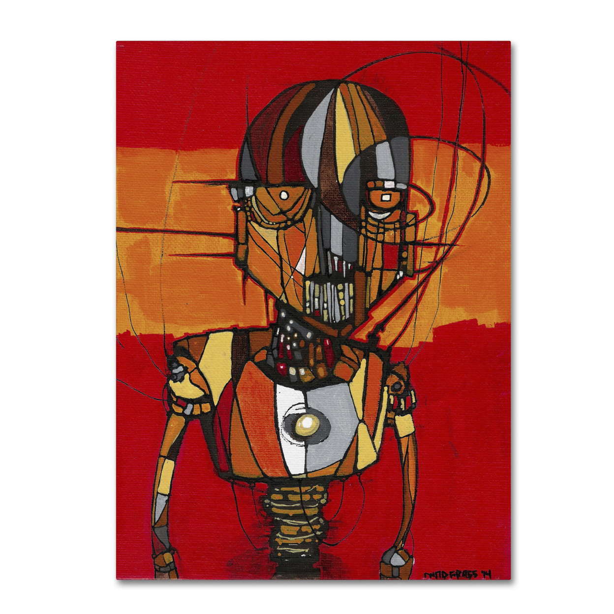 Craig Snodgrass 'Segmented Man III' Canvas Wall Art 35 X 47 Inches