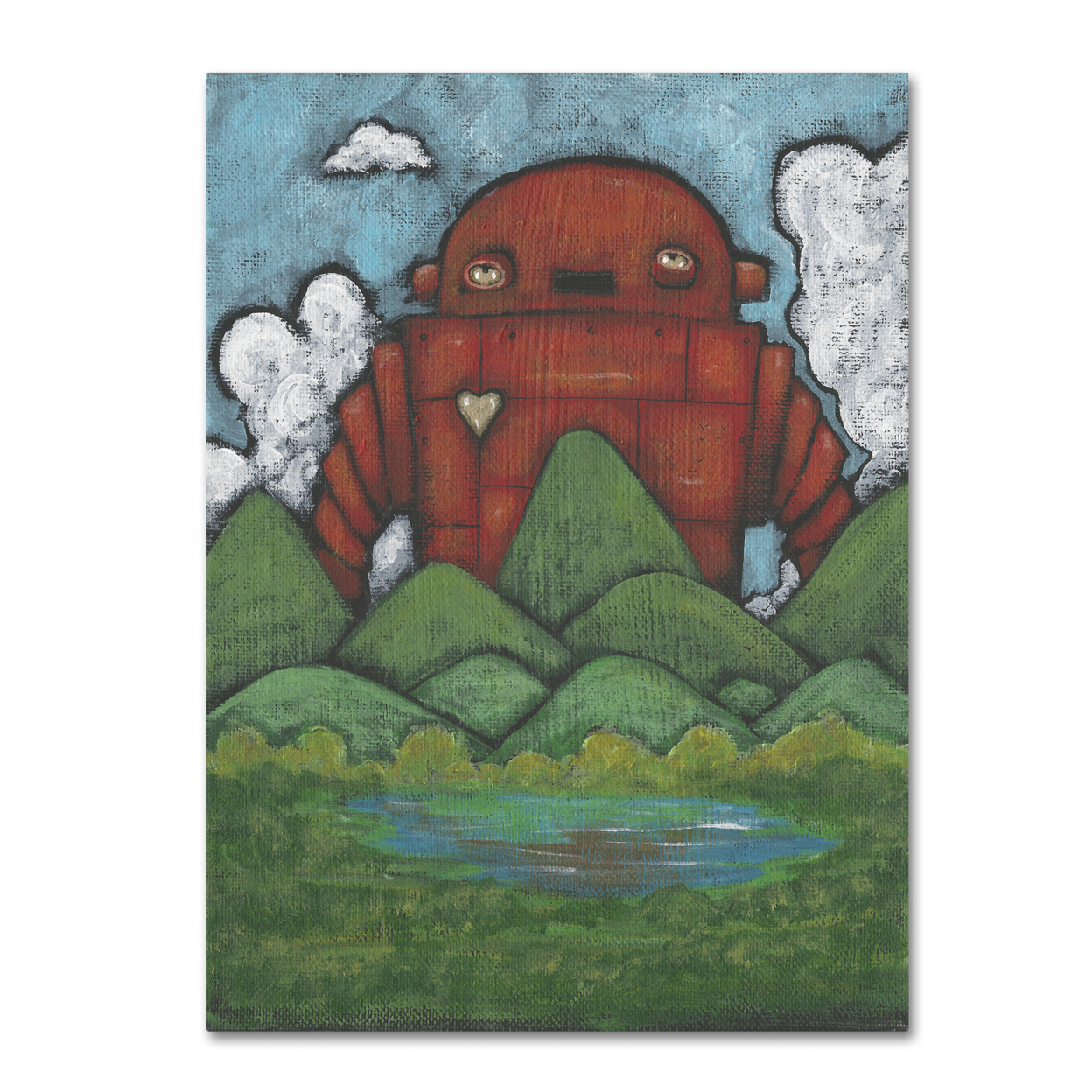 Craig Snodgrass 'Valley-Invader' Canvas Wall Art 35 X 47 Inches