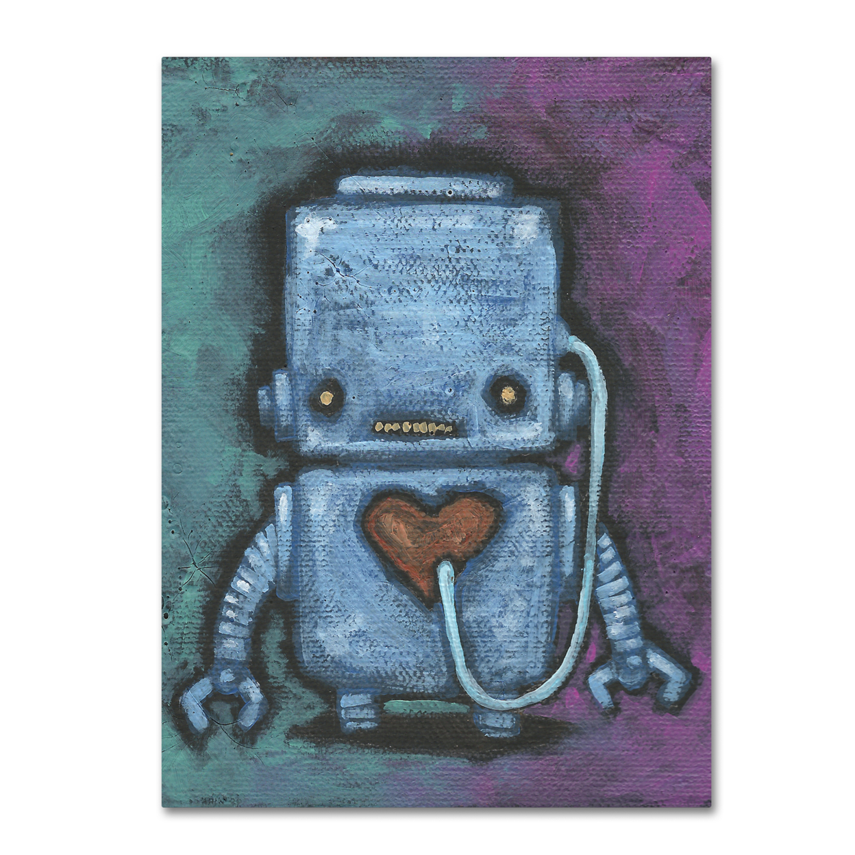 Craig Snodgrass 'Weebot-Heart' Canvas Wall Art 35 X 47 Inches