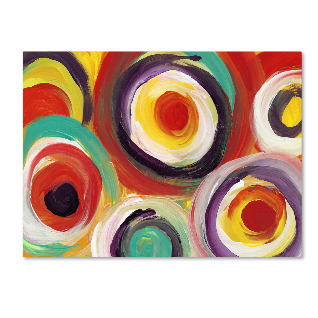 Amy Vangsgard 'Bright Bold Circles 2' Canvas Wall Art 35 X 47 Inches