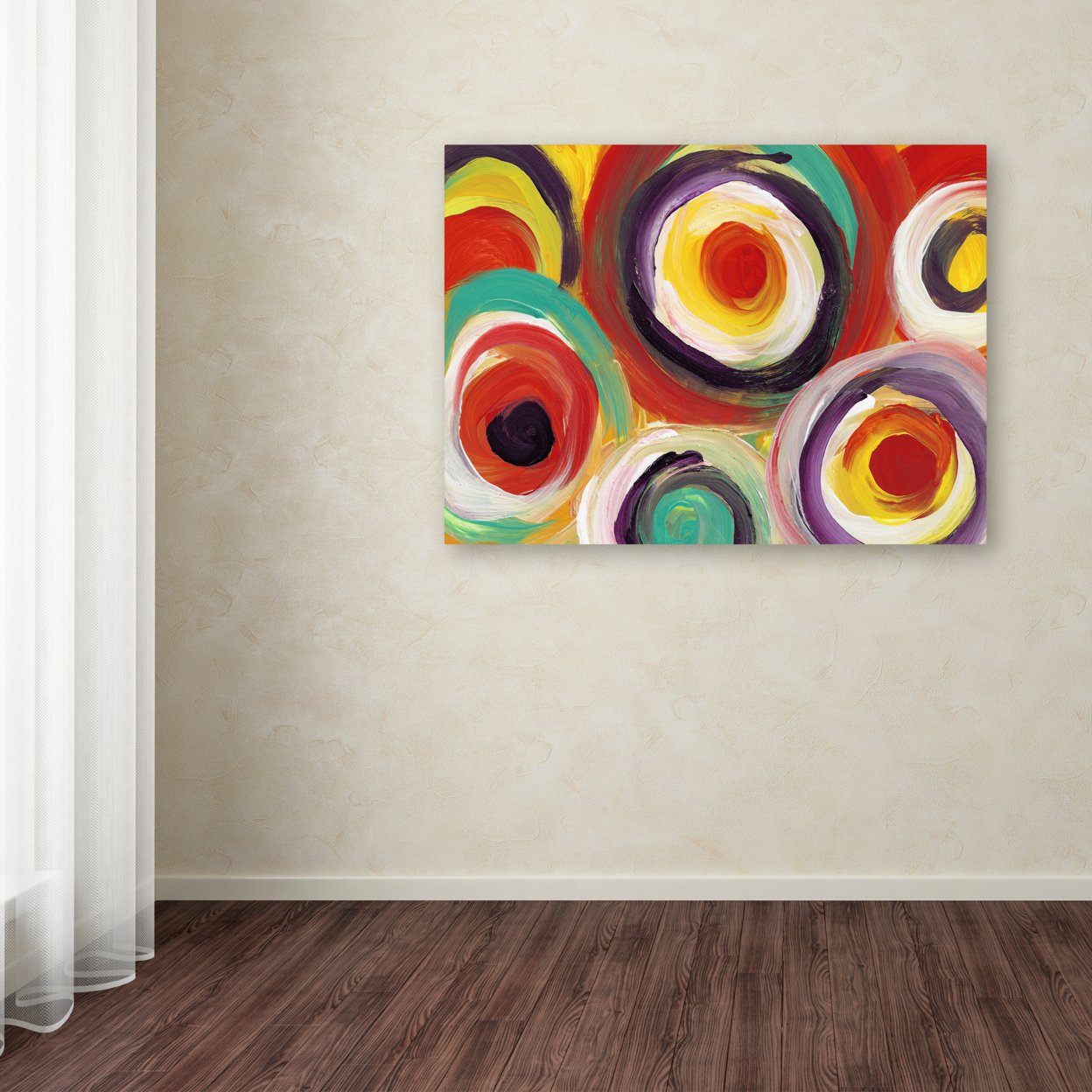 Amy Vangsgard 'Bright Bold Circles 2' Canvas Wall Art 35 X 47 Inches