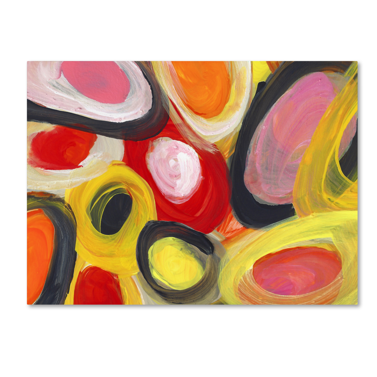 Amy Vangsgard 'Colorful Abstract Circles 3' Canvas Wall Art 35 X 47 Inches