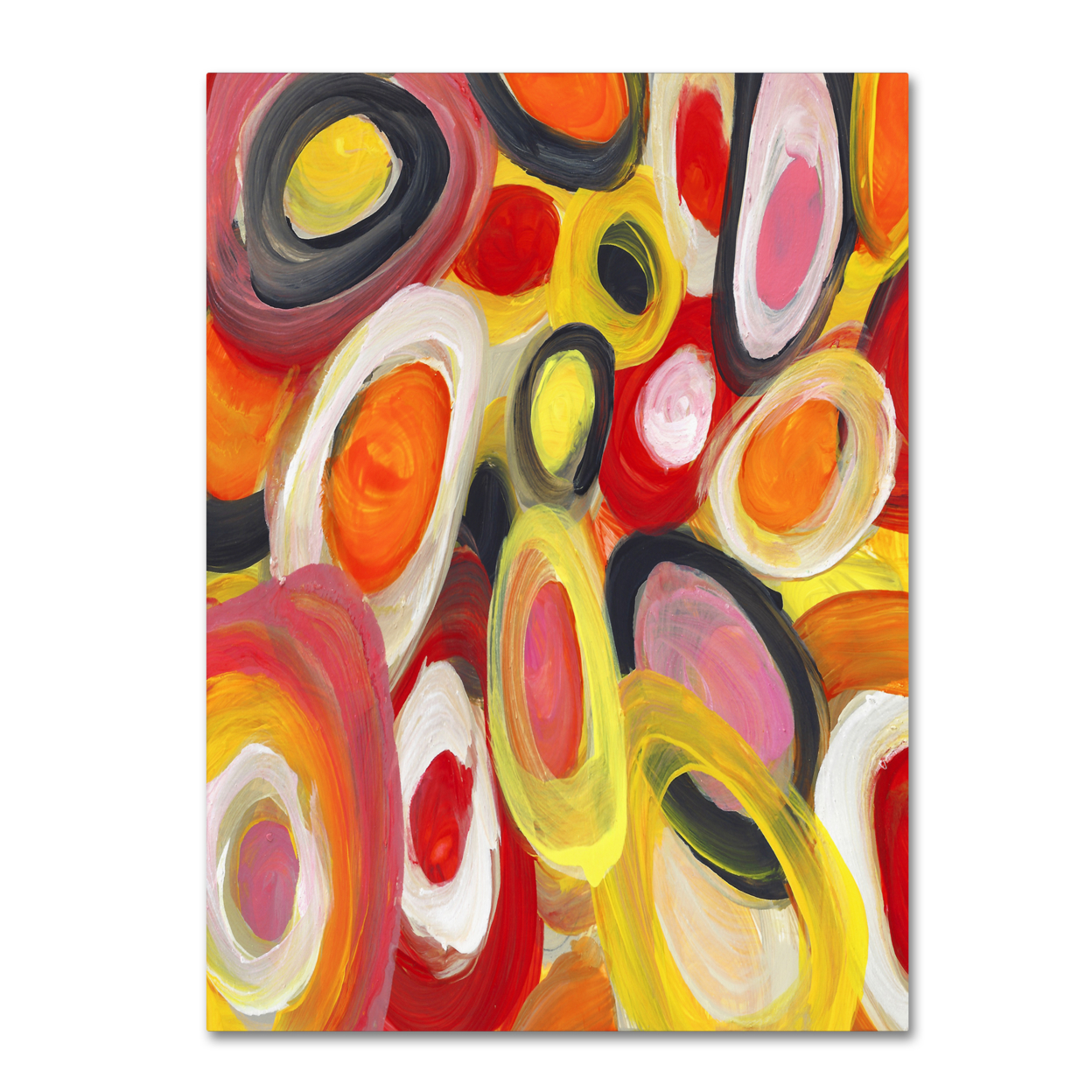 Amy Vangsgard 'Colorful Abstract Circles 4' Canvas Wall Art 35 X 47 Inches