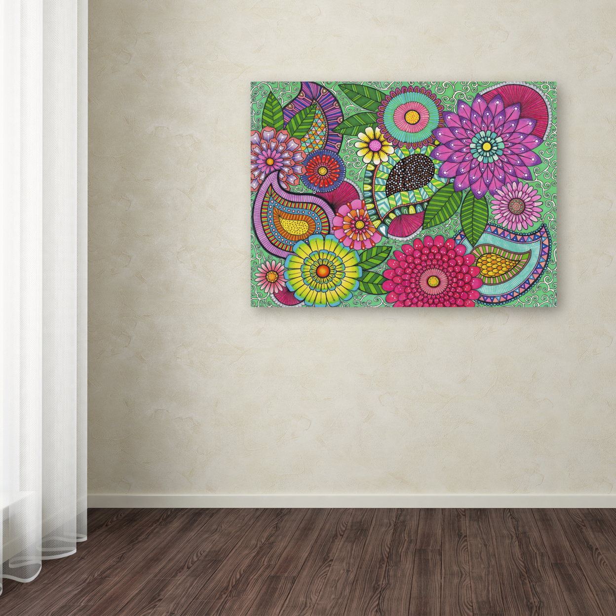 Hello Angel 'Paisley Garden' Canvas Wall Art 35 X 47 Inches