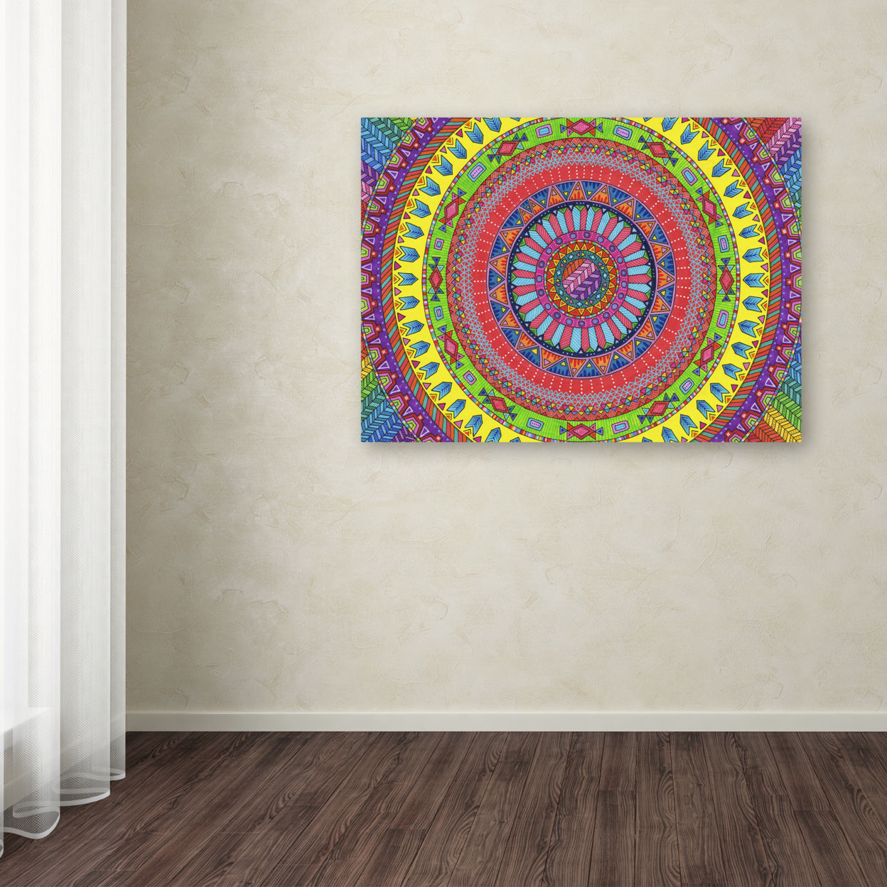 Hello Angel 'Aztec Rainbow' Canvas Wall Art 35 X 47 Inches
