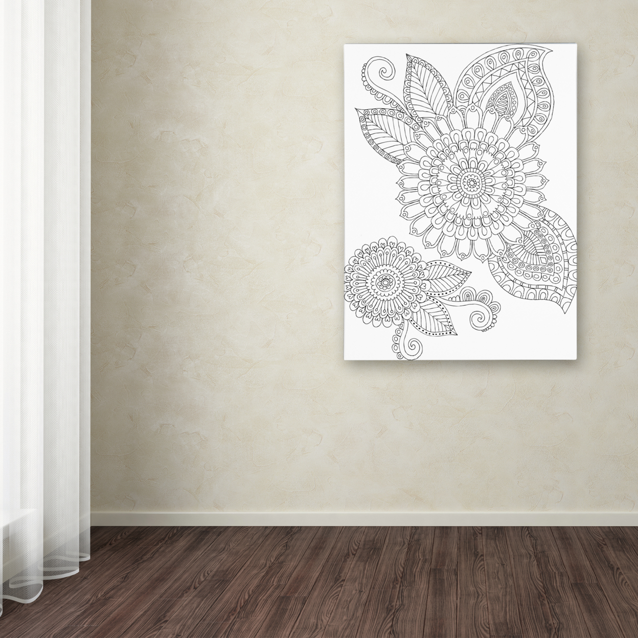 Hello Angel 'Big Beautiful Blossoms 31' Canvas Wall Art 35 X 47 Inches