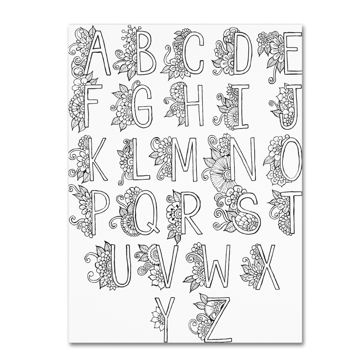 Hello Angel 'Letters & Words 1' Canvas Wall Art 35 X 47 Inches