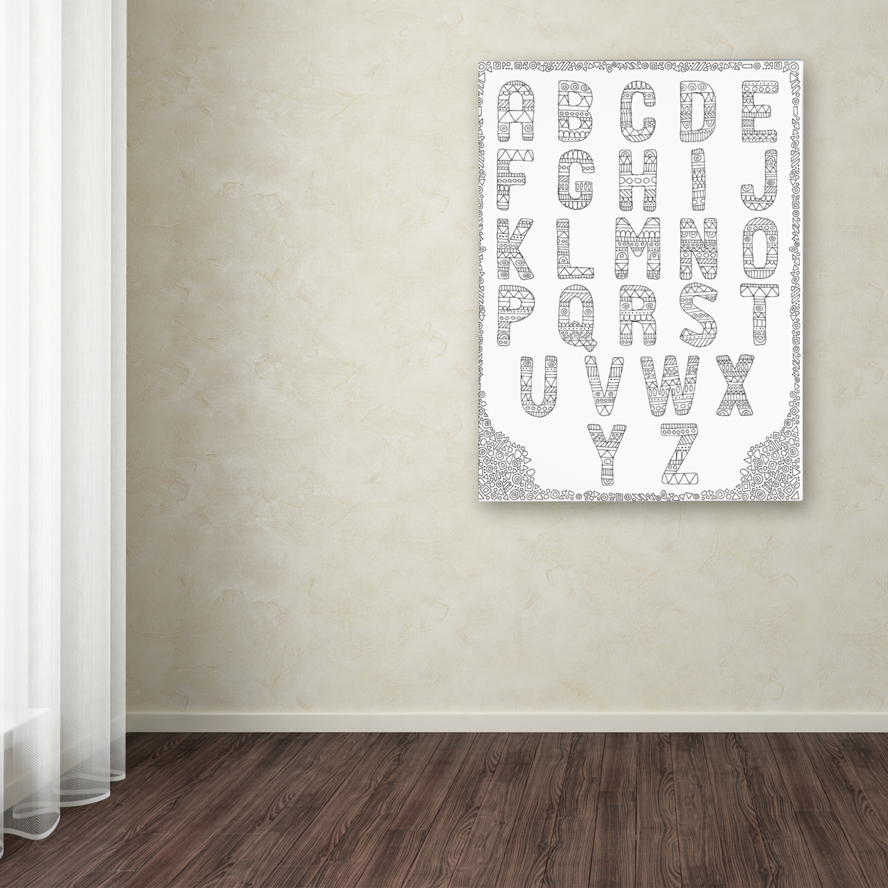 Hello Angel 'Letters & Words 4' Canvas Wall Art 35 X 47 Inches