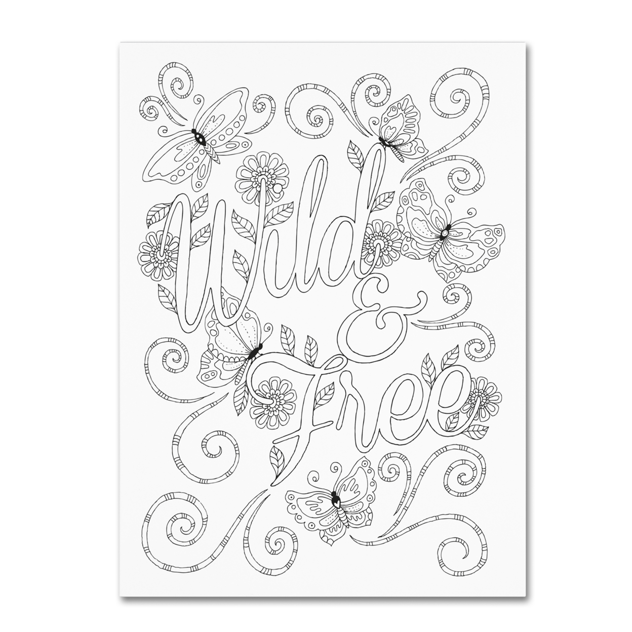 Hello Angel 'Letters & Words 11' Canvas Wall Art 35 X 47 Inches