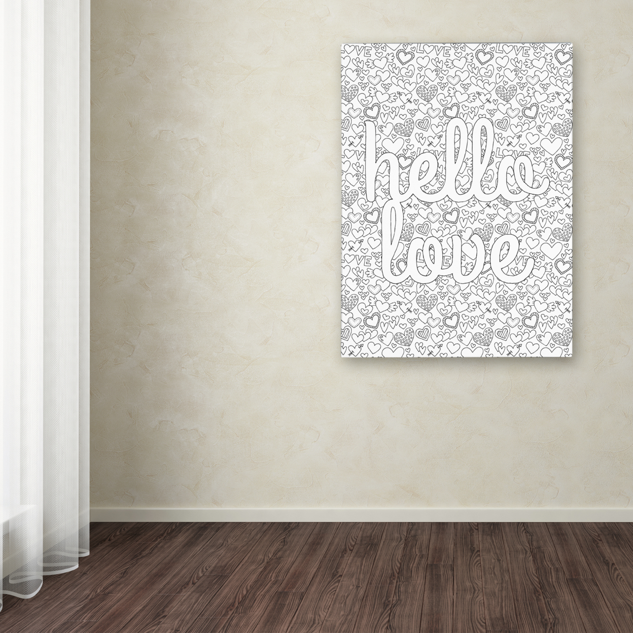 Hello Angel 'Letters & Words 17' Canvas Wall Art 35 X 47 Inches