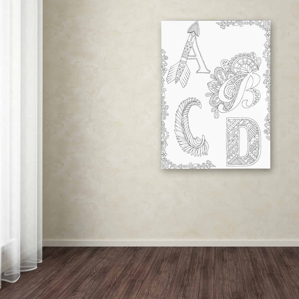 Hello Angel 'Letters & Words 24' Canvas Wall Art 35 X 47 Inches
